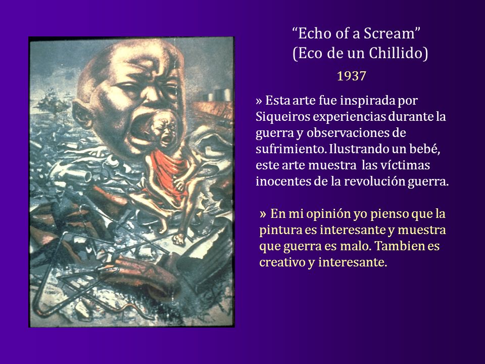 Echo of a Scream (Eco de un Chillido) 1937 » Esta arte fue inspirada por Siqueiros experiencias durante la guerra y observaciones de sufrimiento.