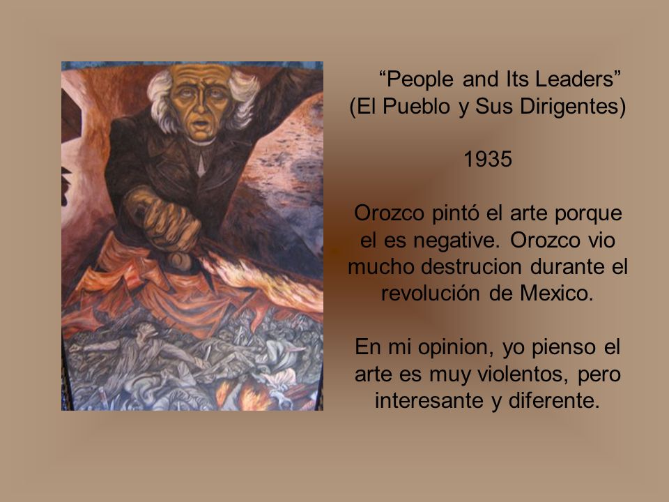 People and Its Leaders (El Pueblo y Sus Dirigentes) 1935 Orozco pintó el arte porque el es negative.