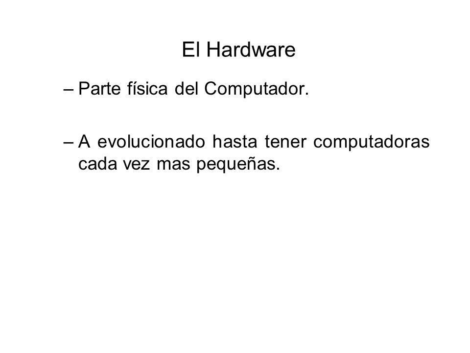 El Hardware –Parte física del Computador.