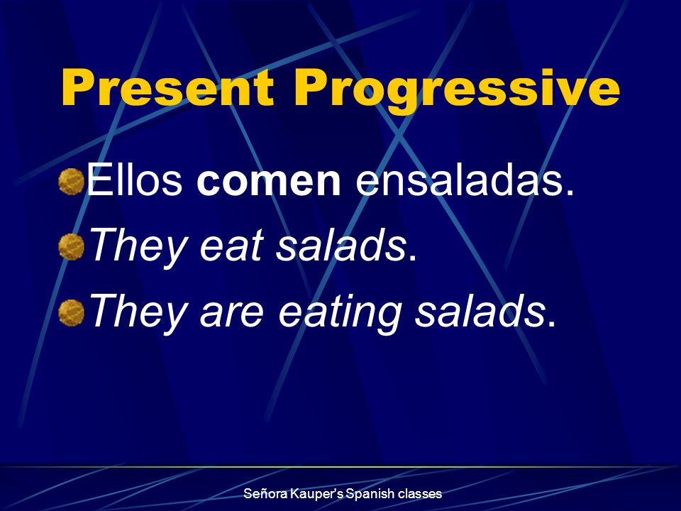Present Progressive We use the present tense to talk about an action that always or often takes place or that is happening now.