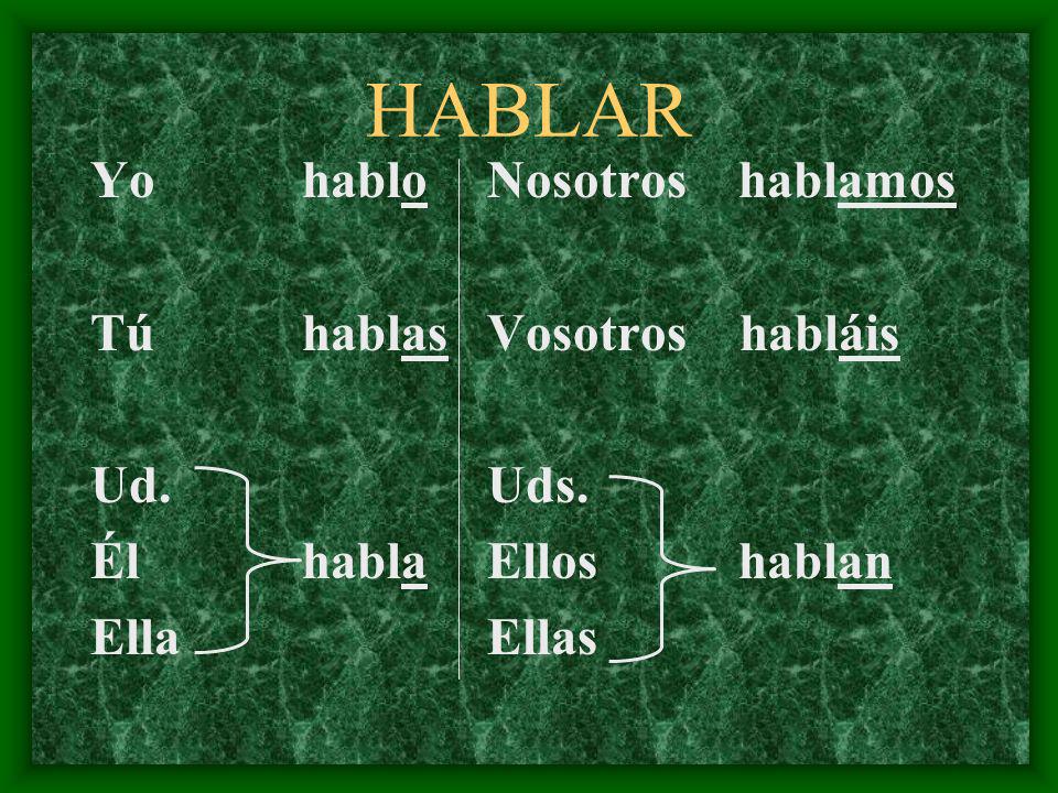 -AR Verbs You know the pattern of present-tense -ar verbs: These are the endings: o, as, a, amos, áis, an For example