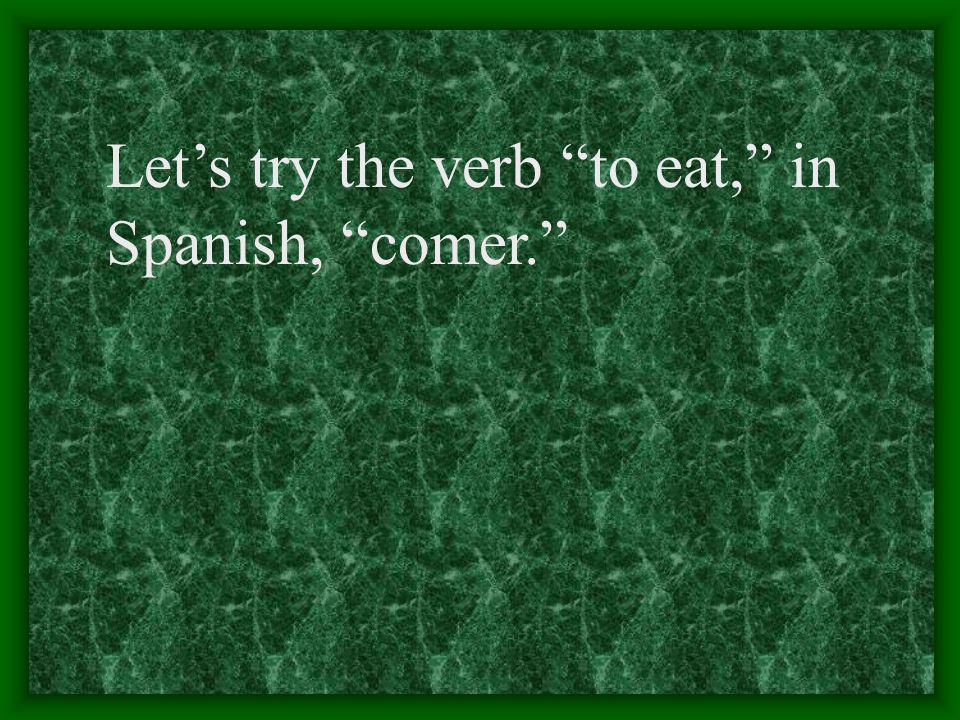 -er verbs are much like the -ar verbs. The only difference is, instead of using a you use e.