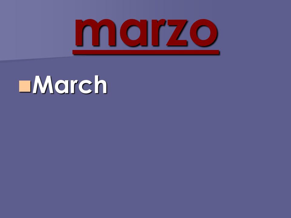 marzo March March