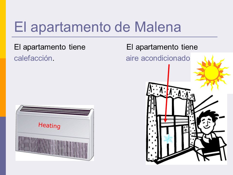 El apartamento de Malena El apartamento tiene calefacción. aire acondicionado. Heating
