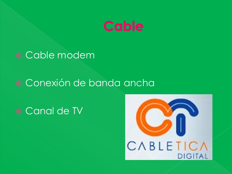Cable modem Conexión de banda ancha Canal de TV