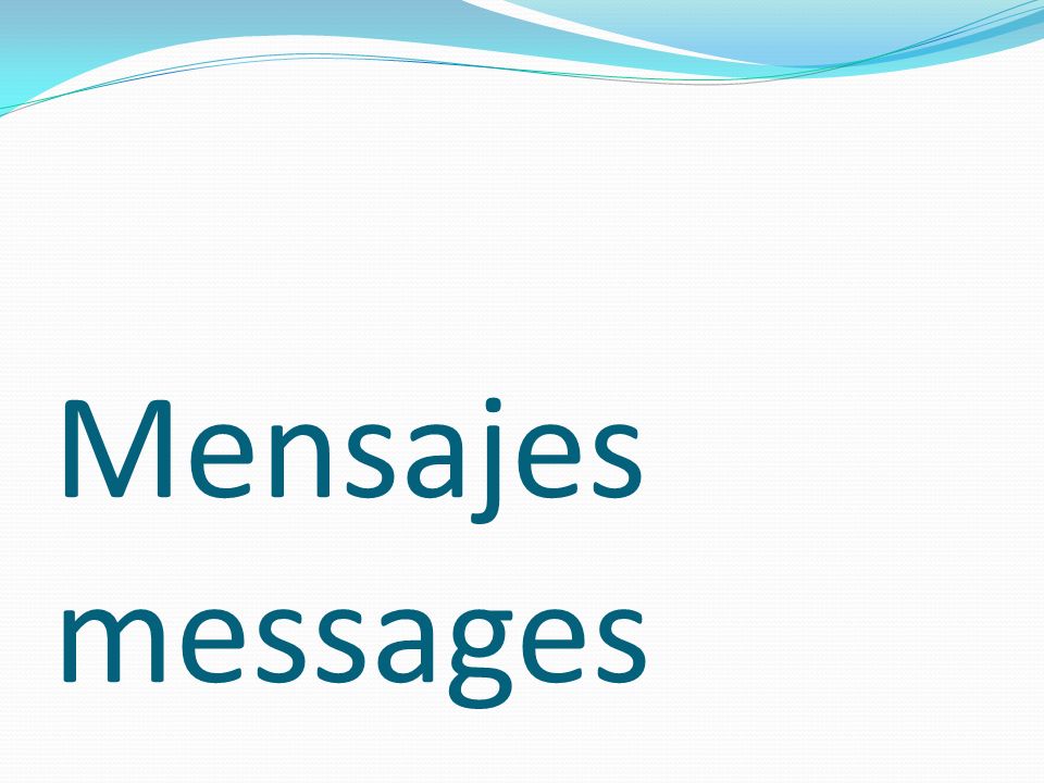 Mensajes messages