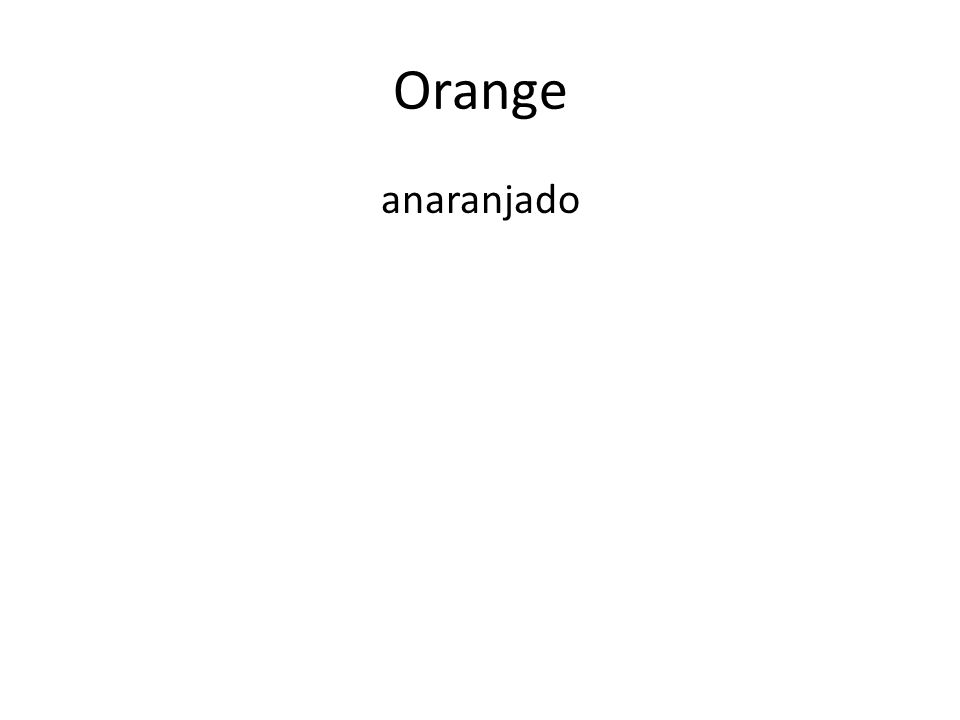Orange anaranjado
