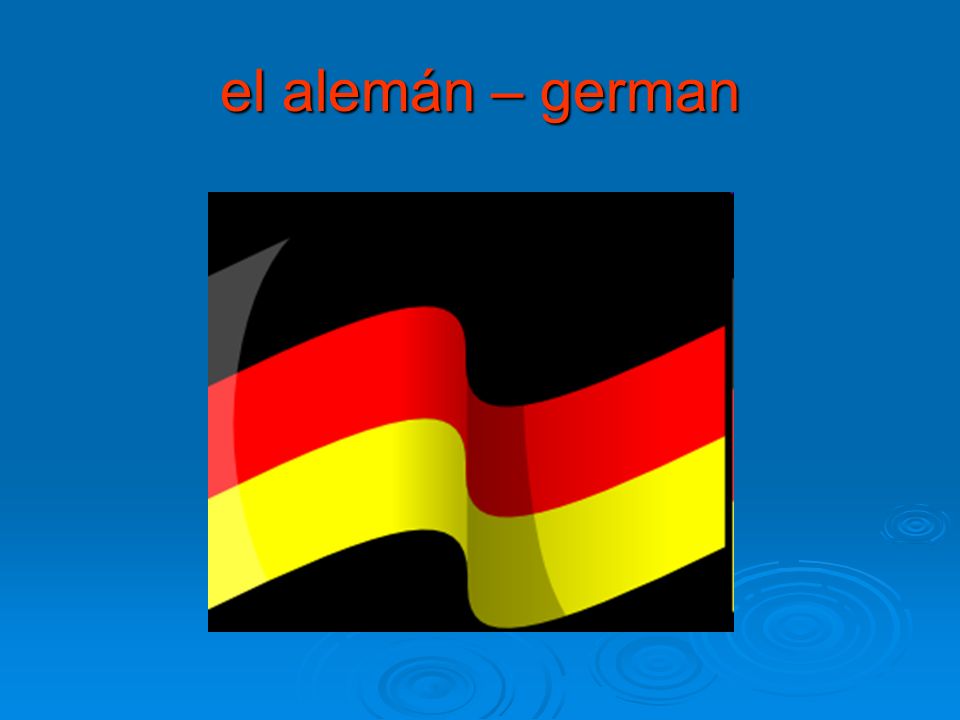el alemán – german