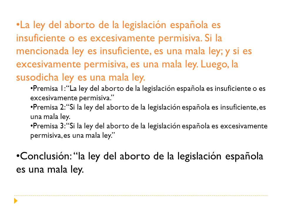La ley del aborto de la legislación española es insuficiente o es excesivamente permisiva.