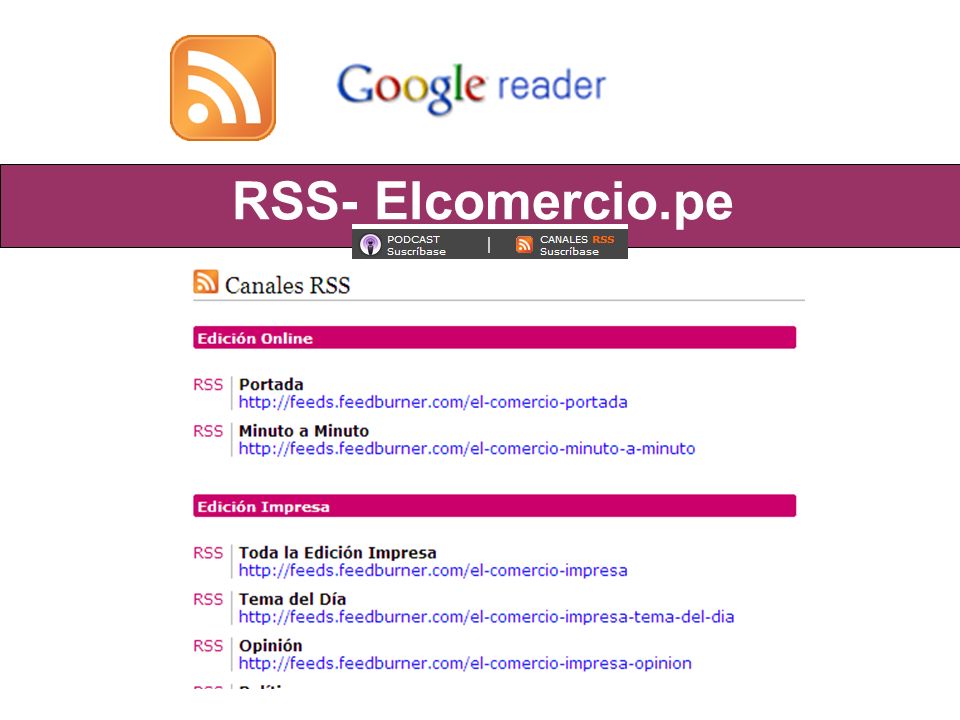 RSS- Elcomercio.pe