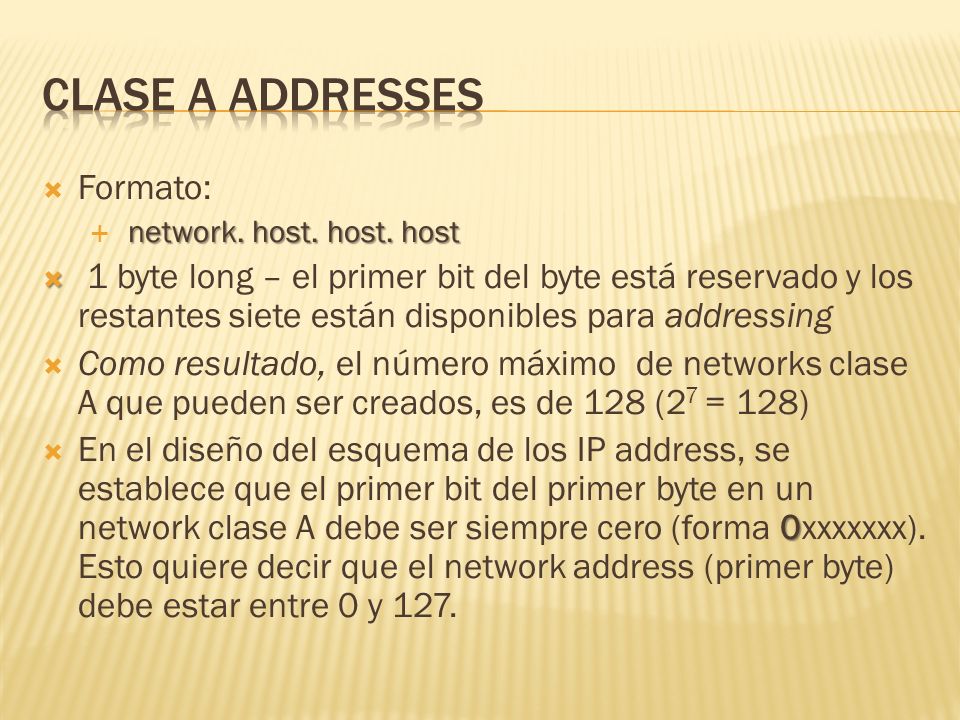 Formato: network. host. host.
