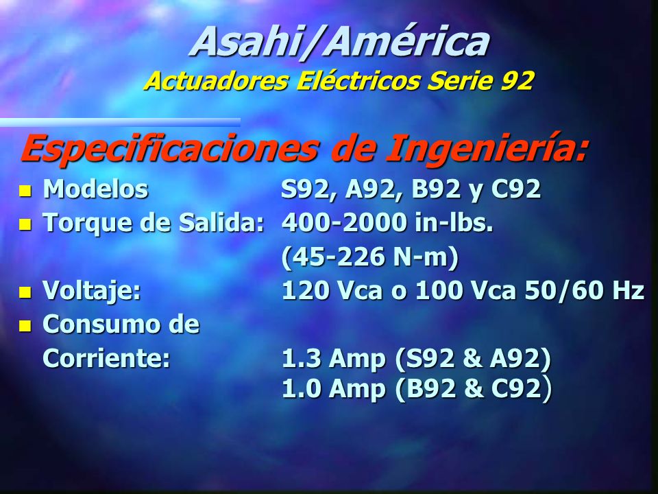 Asahi/América Serie 92 VS.