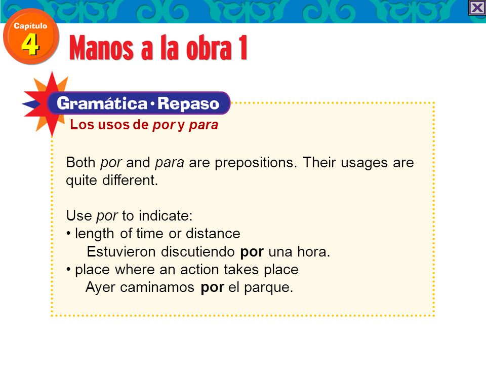 Both por and para are prepositions. Their usages are quite different.