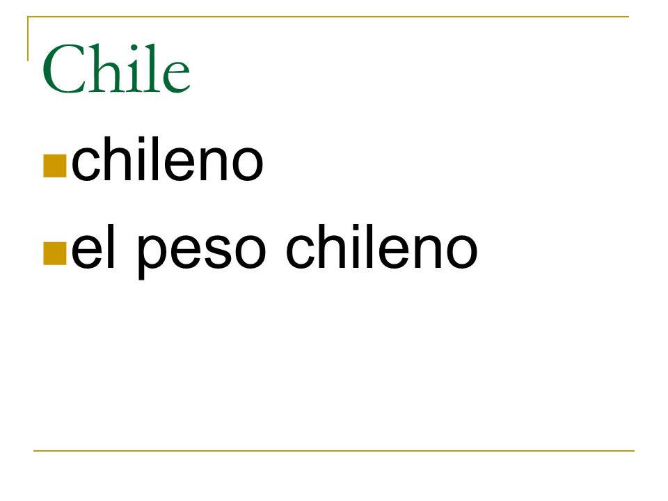 Chile chileno el peso chileno