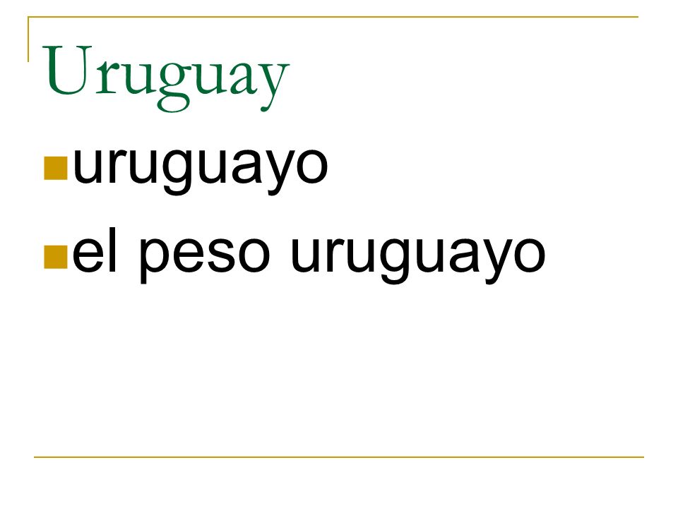 Uruguay uruguayo el peso uruguayo