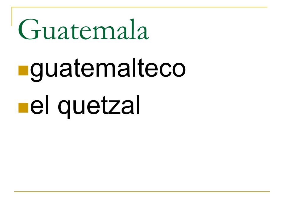 Guatemala guatemalteco el quetzal