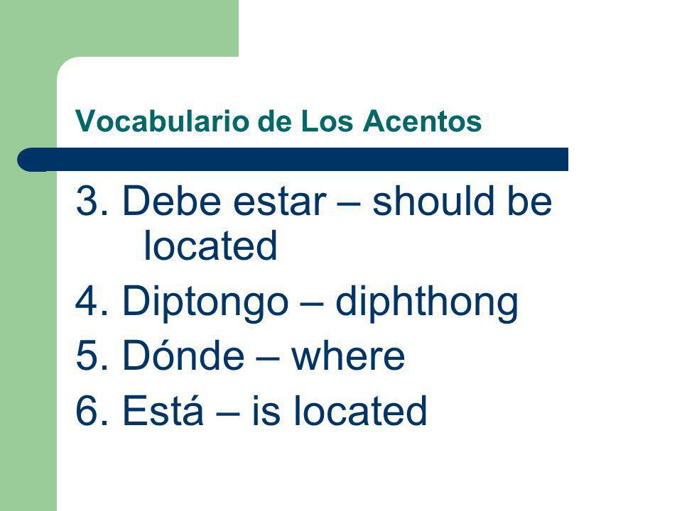 Vocabulario de Los Acentos 1.
