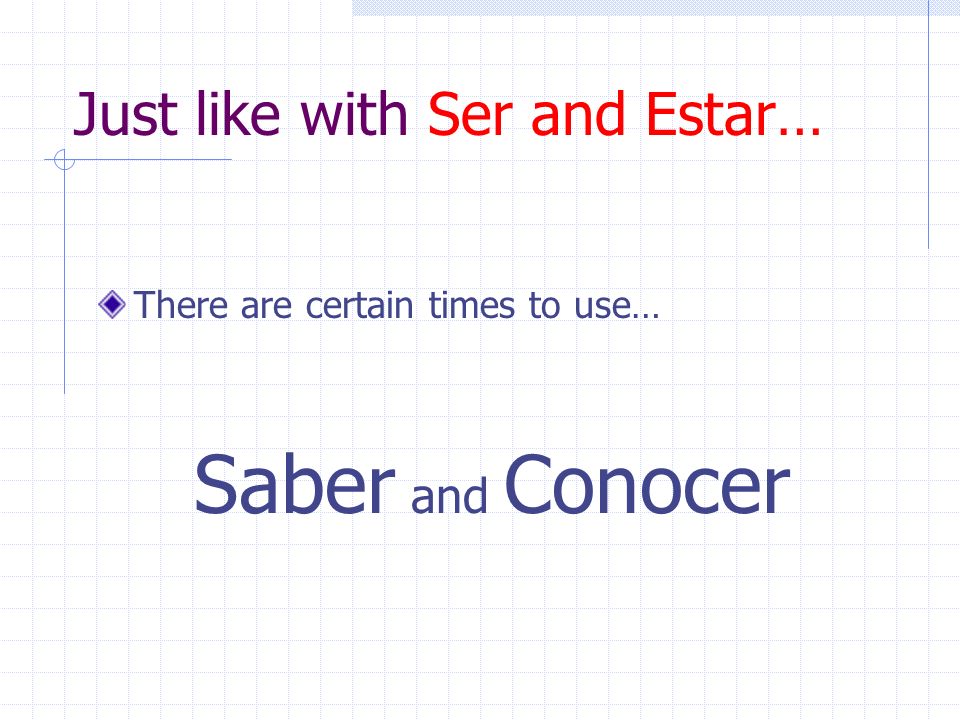 Both Saber and Conocer mean: To know… However, they cannot be used interchangeably