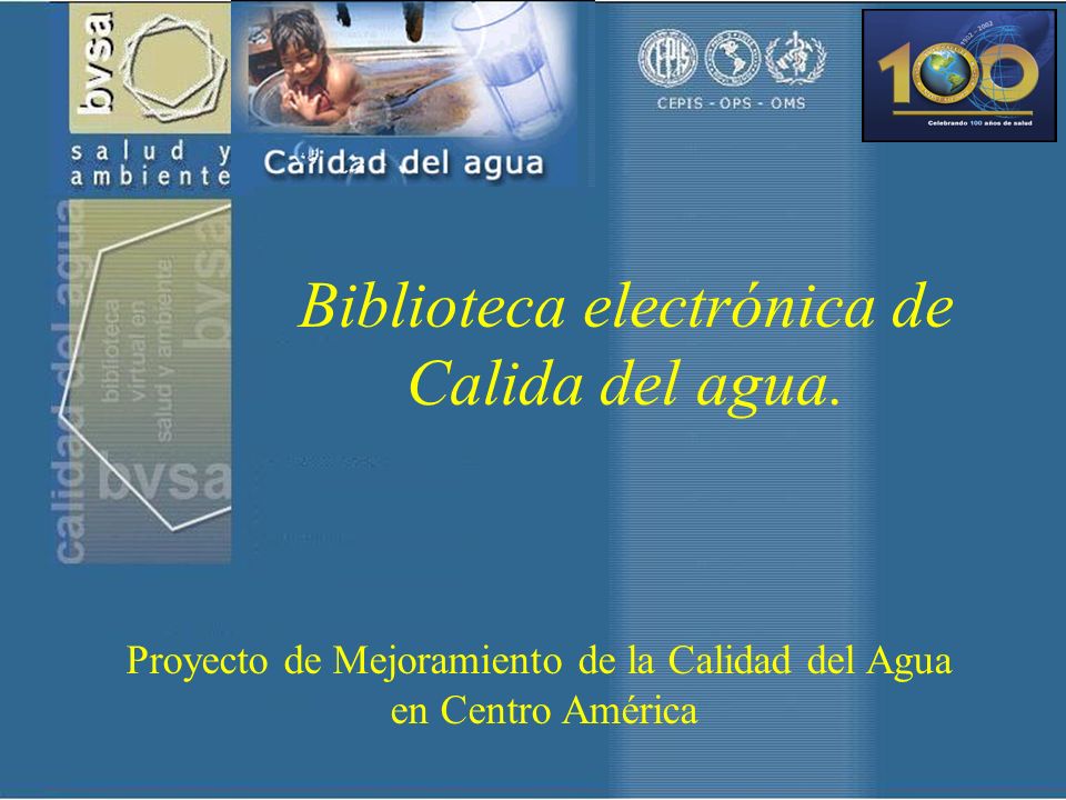 Biblioteca electrónica de Calida del agua.