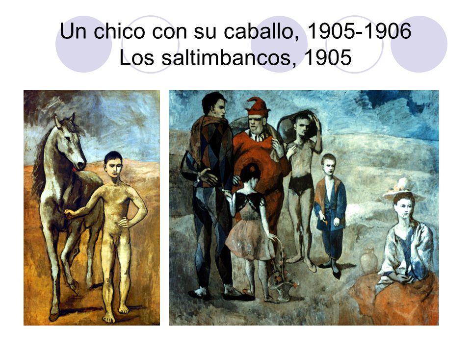 Un chico con su caballo, Los saltimbancos, 1905