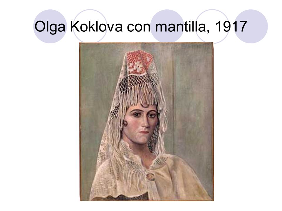Olga Koklova con mantilla, 1917