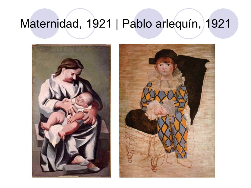 Maternidad, 1921 | Pablo arlequín, 1921