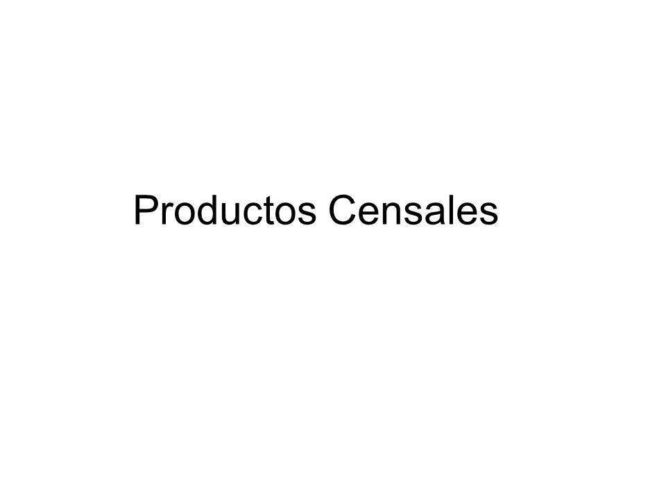 Productos Censales