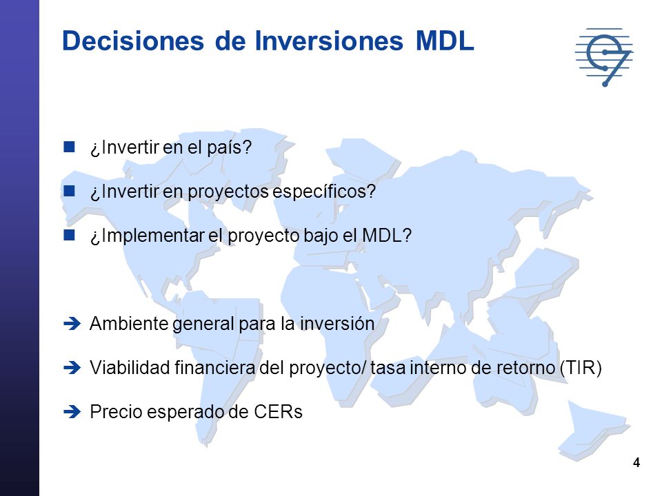 4 Decisiones de Inversiones MDL ¿Invertir en el país.