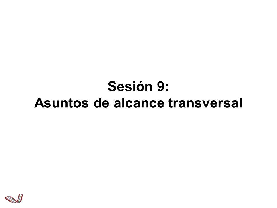 Sesión 9: Asuntos de alcance transversal