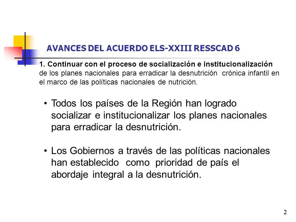 2 AVANCES DEL ACUERDO ELS-XXIII RESSCAD 6 1.