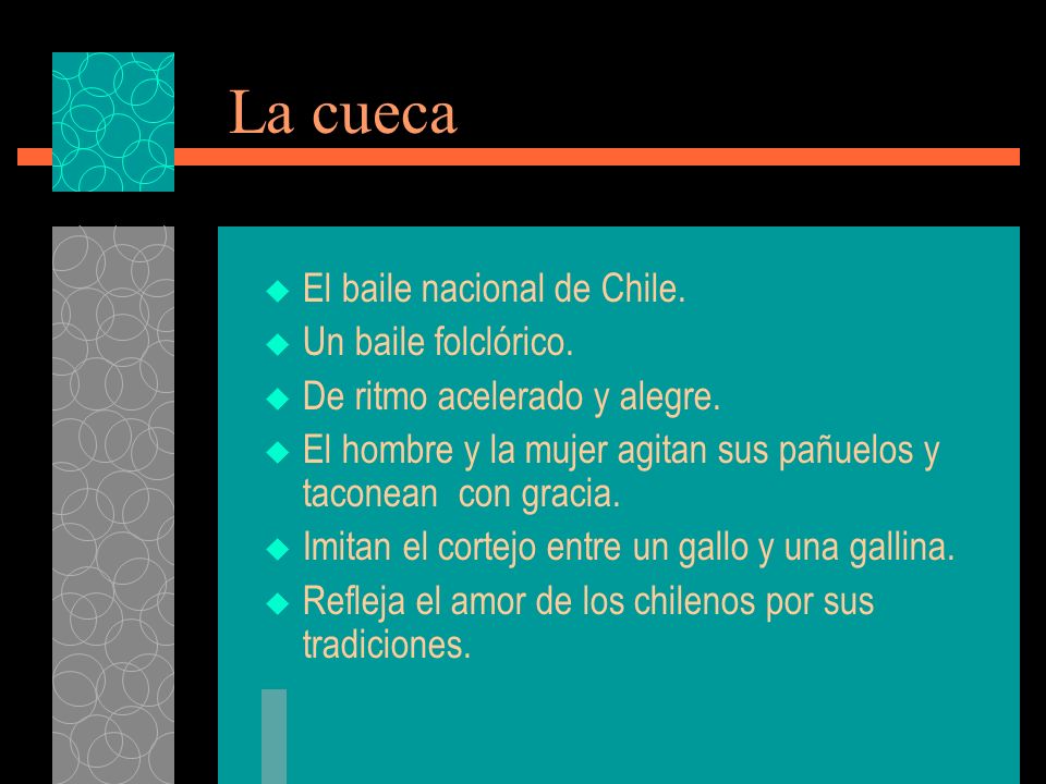 La cueca El baile nacional de Chile. Un baile folclórico.
