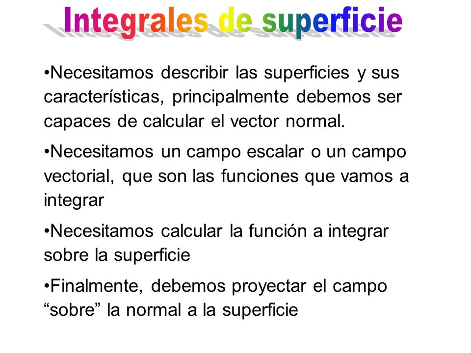 Necesitamos describir las superficies y sus características, principalmente debemos ser capaces de calcular el vector normal.