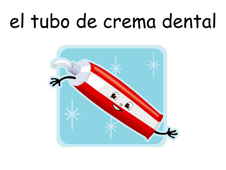 el tubo de crema dental