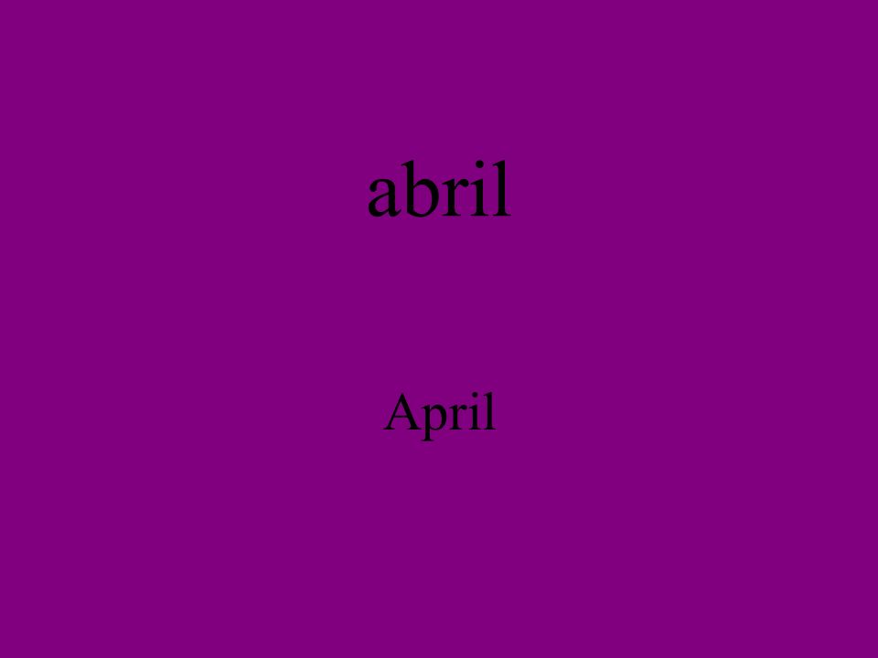 abril April