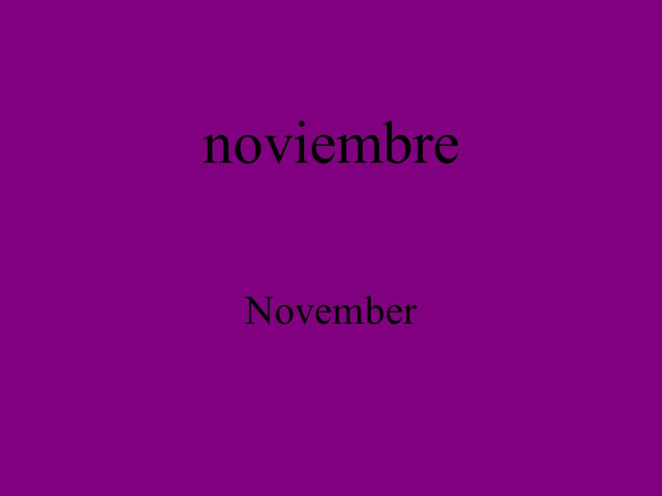 noviembre November
