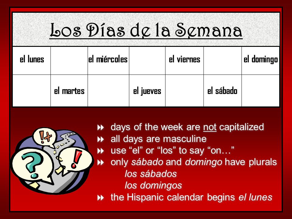 El Calendario Español Español