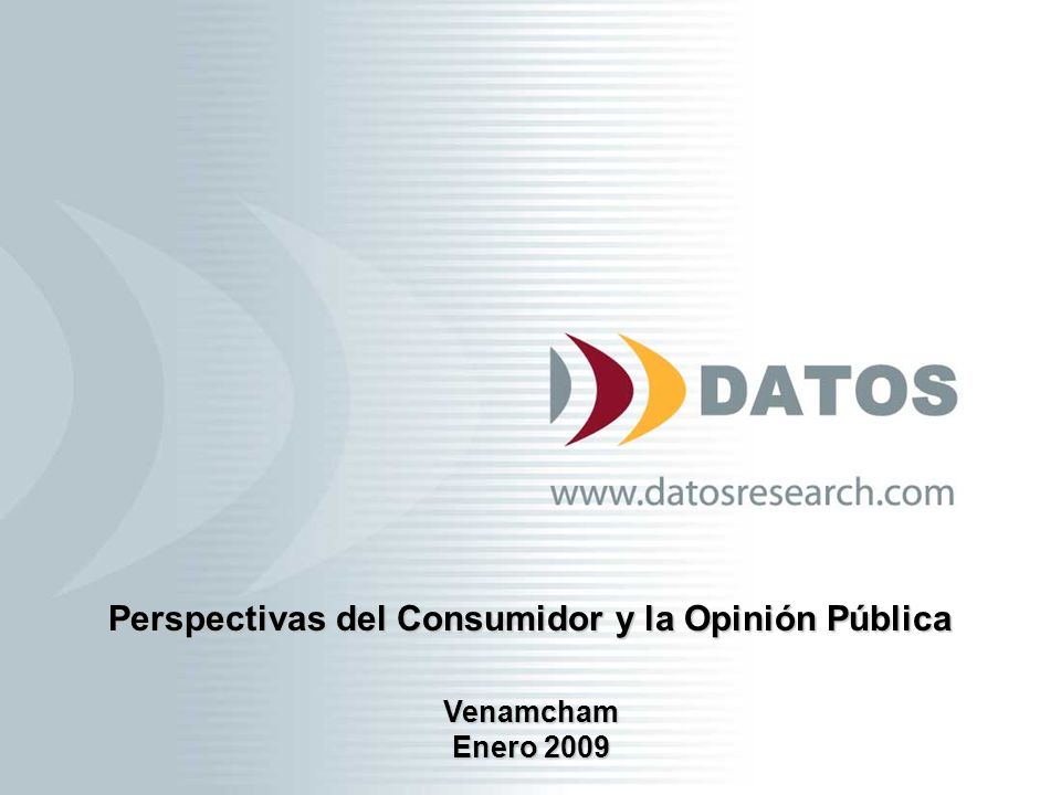 Perspectivas del Consumidor y la Opinión Pública Venamcham Enero 2009