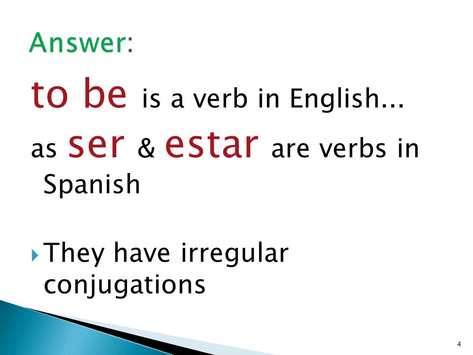 3 What else is to be in the Spanish grammar