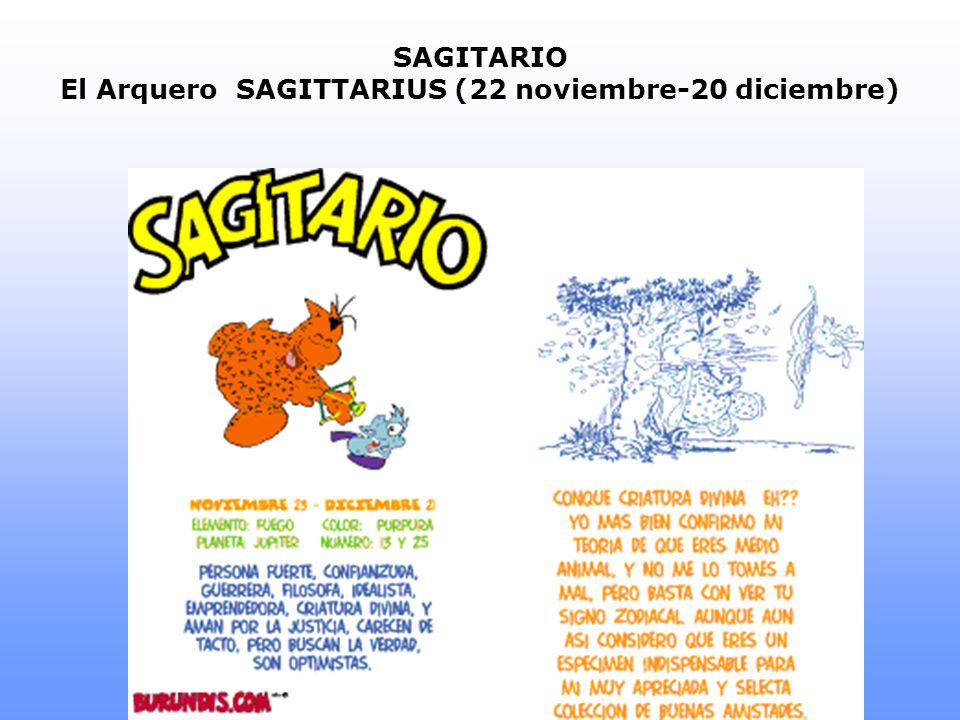 SAGITARIO El Arquero SAGITTARIUS (22 noviembre-20 diciembre)