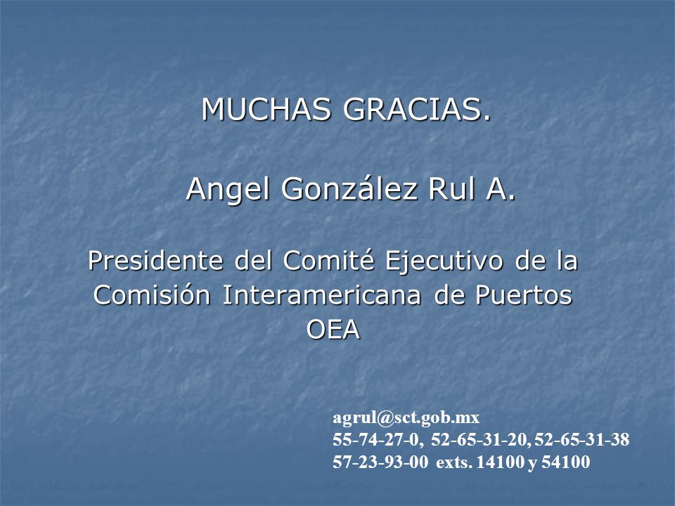 MUCHAS GRACIAS. MUCHAS GRACIAS. Angel González Rul A.