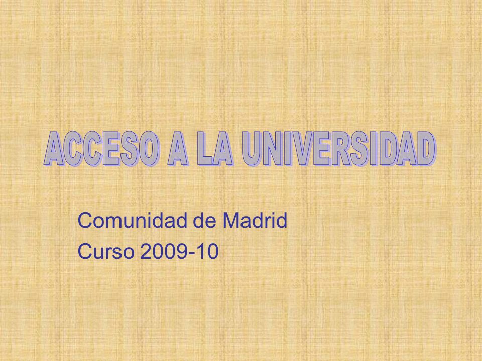 Comunidad de Madrid Curso
