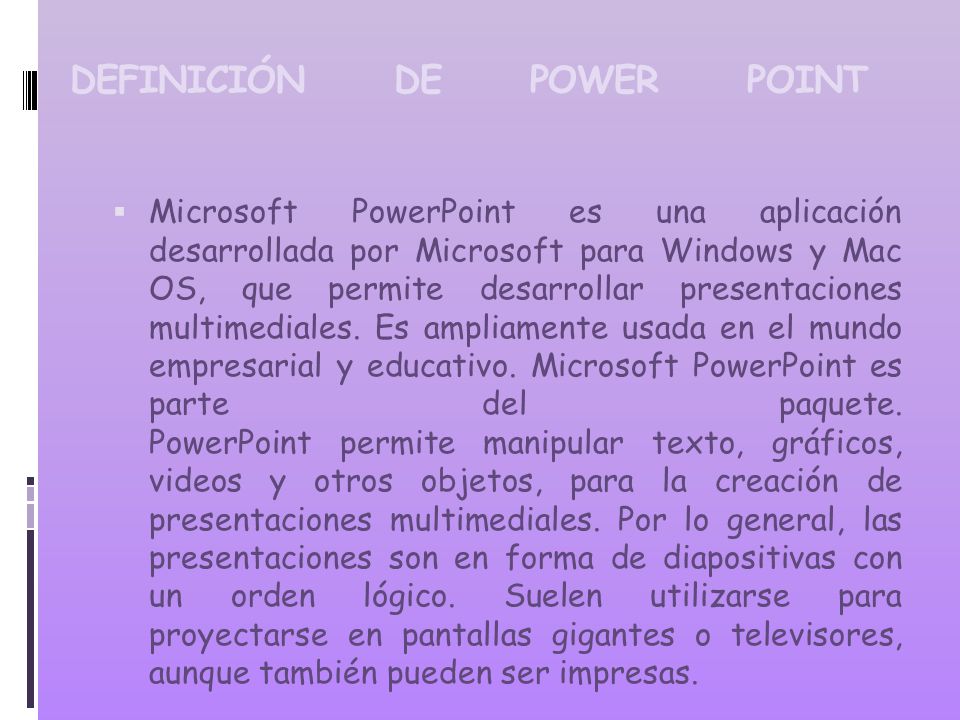 Separación diapositiva de texto en powerpoint para mac v15 1