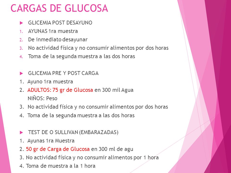 Glicemia pre y outlet post en embarazo