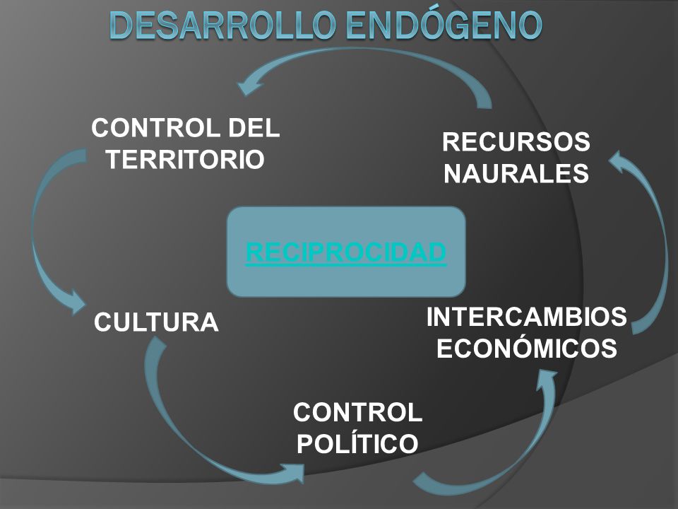 CONTROL DEL TERRITORIO RECURSOS NAURALES CULTURA INTERCAMBIOS ECONÓMICOS CONTROL POLÍTICO RECIPROCIDAD