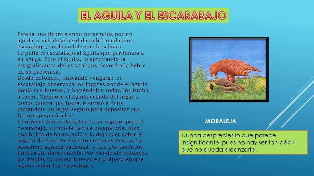 Características  Esencialmente ofrece un contenido didáctico  Es una  pieza muy breve y con pocos personajes  Generalmente sus personajes son  animales. - ppt descargar