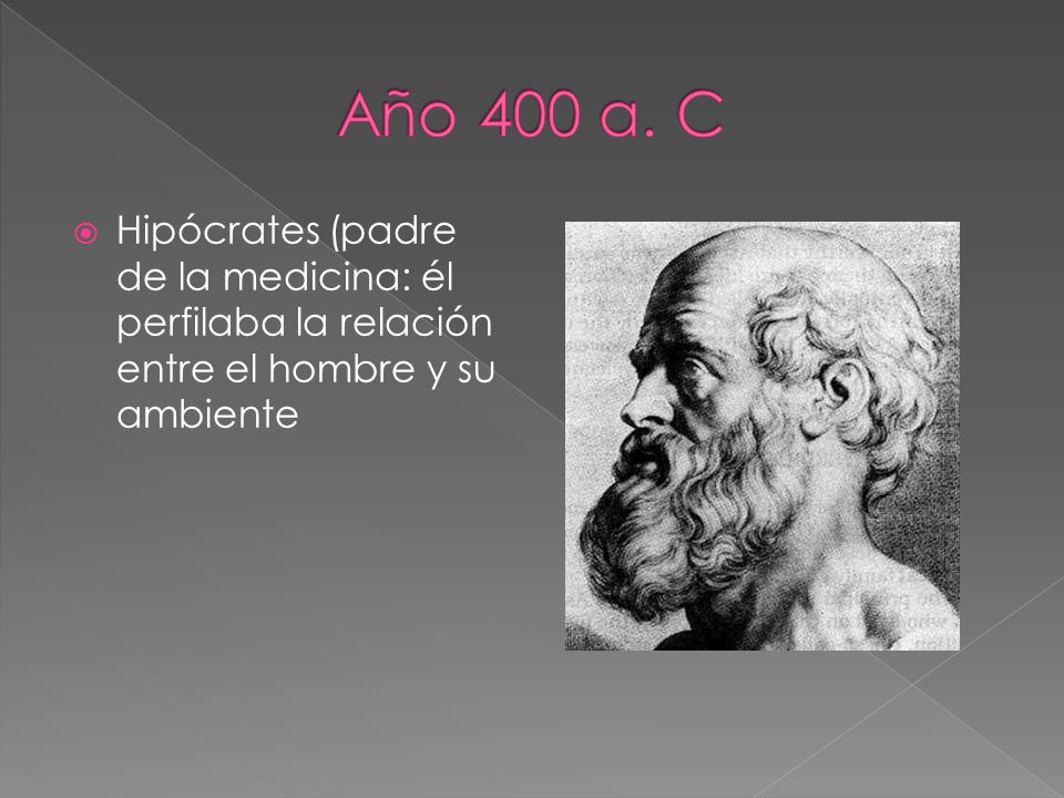 Hipócrates (padre de la medicina: él perfilaba la relación entre el hombre  y su ambiente. - ppt descargar