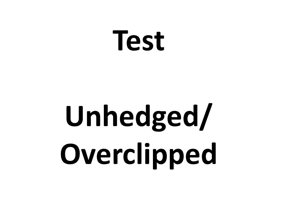 Test Unhedged/ Overclipped