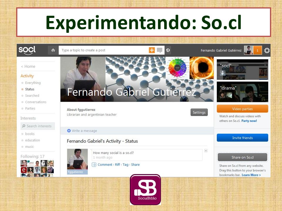 Nueva red social: So.cl Experimentando: So.cl