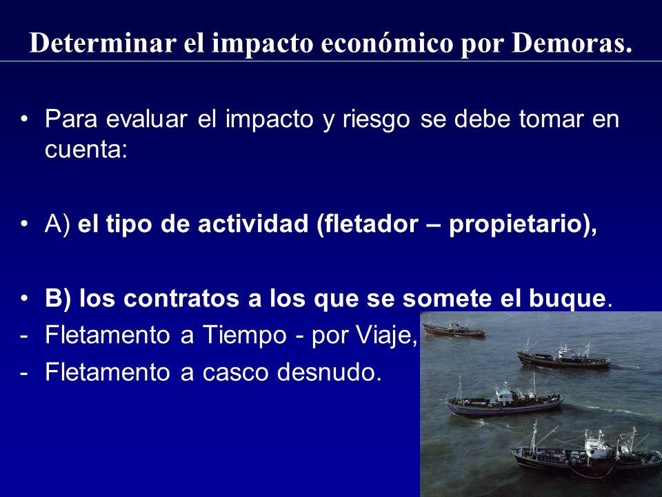 Determinar el impacto económico por Demoras.
