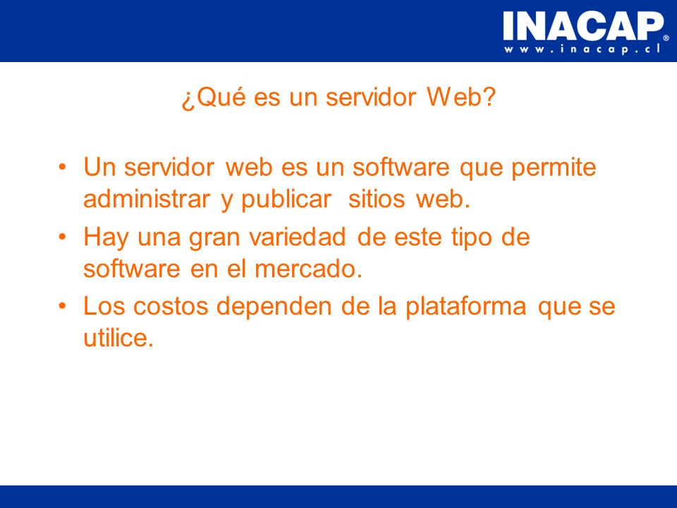 Conocimientos sobre servidores web Contenidos ¿Qué es un servidor Web.
